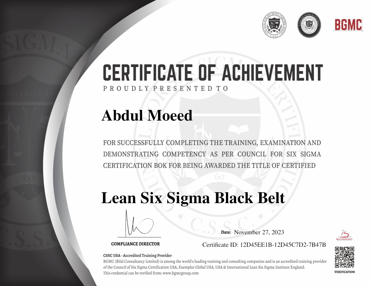 Certificate Verification – BGMC – CSSC Accredited Examination